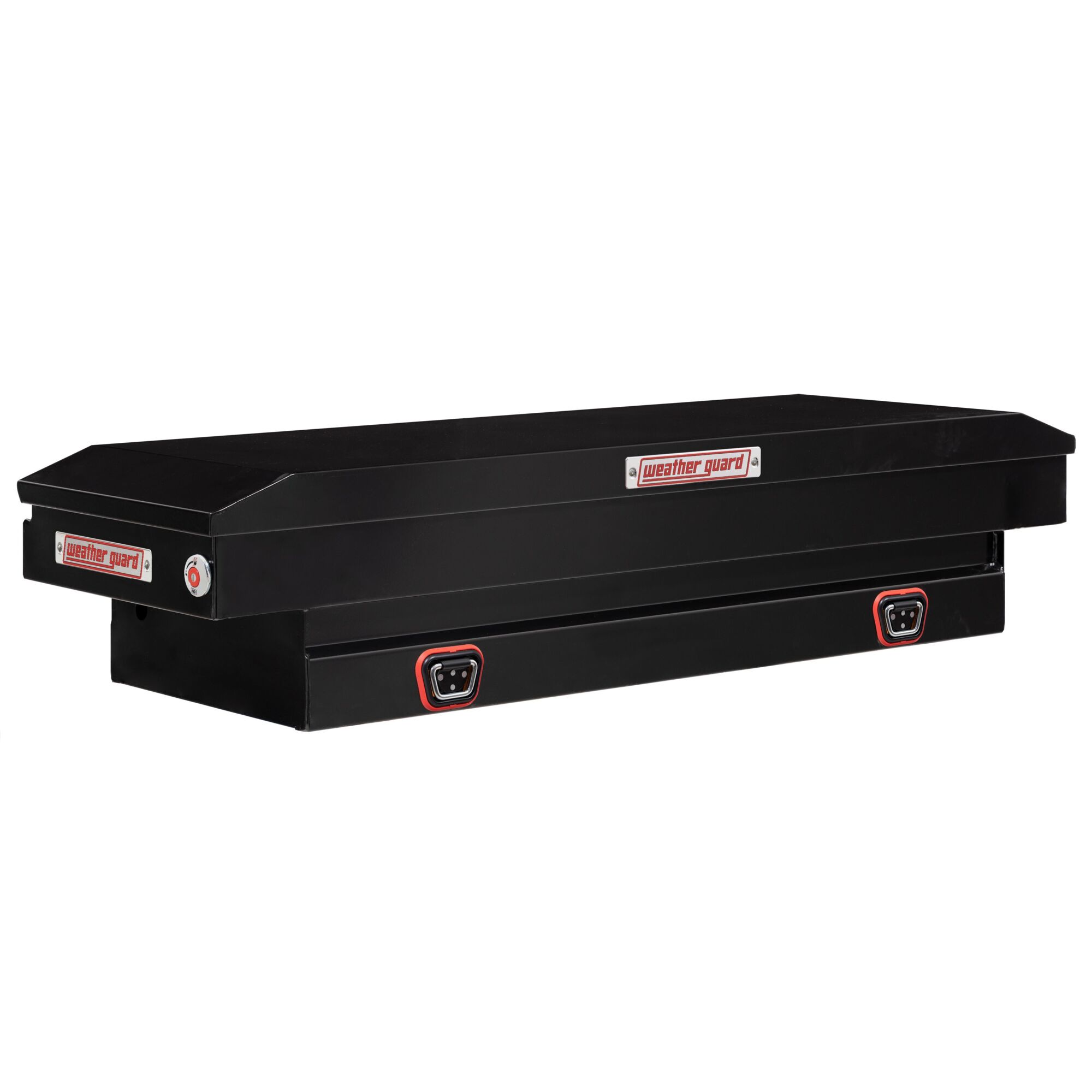Weather Guard, 62in. L Saddle Box, Compact, Width 62 in, Material Steel, Color Finish Gloss Black, Model# 156-5-04